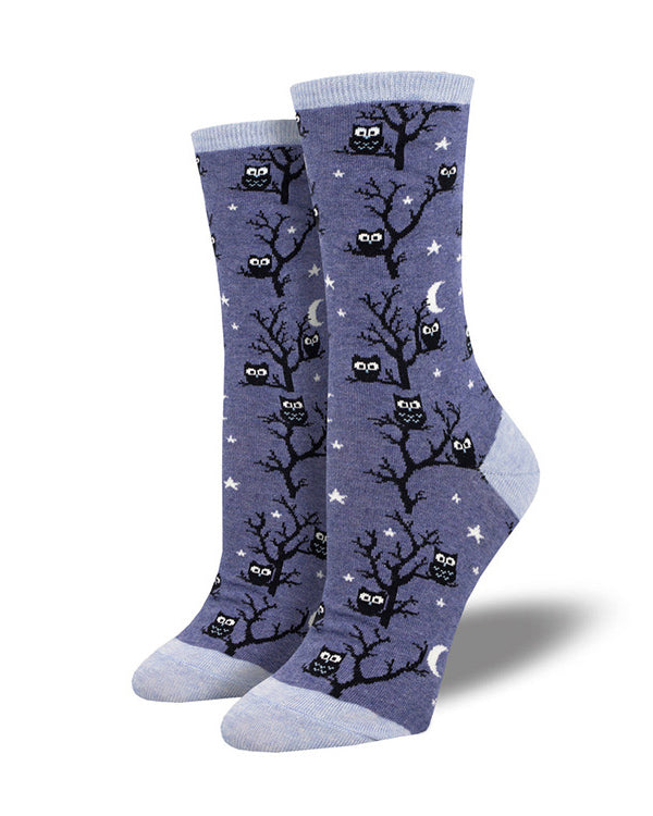 Halloween Little Owl Creative Pattern Cotton Unisex Couple Mid-length Socks