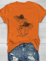 Sunflower Print Women's T-shirt