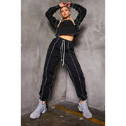 Casual Crop Top And Pants Sports Suit