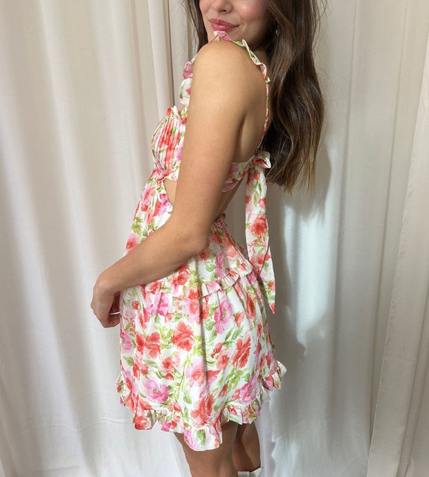 Floral Fresh Fashion Tie Dress