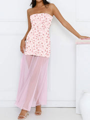 Floral mesh dress