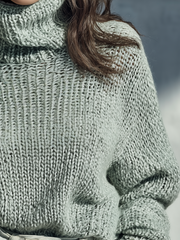 Vintage High-neck Loose Knit Sweater