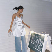 V neck satin dress
