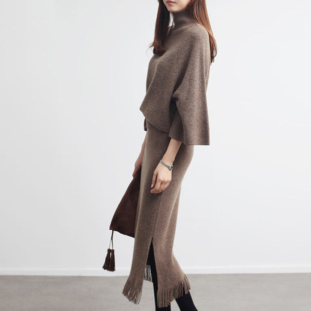 Fashion Sweater All-Match Two-Piece Set