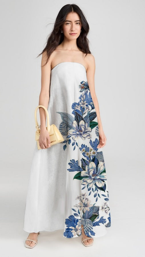 Elegant Printing Stylish Loose Maxi Dress