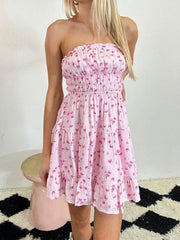 Pink floral dress