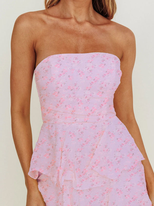 Floral tiered maxi dress
