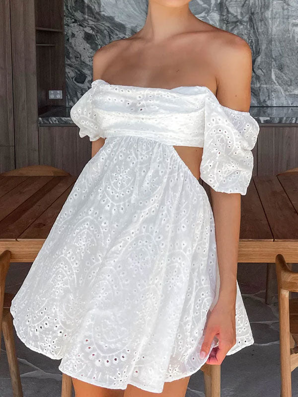 White embroidered dress