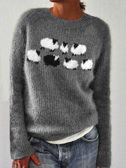 Fuzzy Sheep Fleece Knit Cozy Sweater