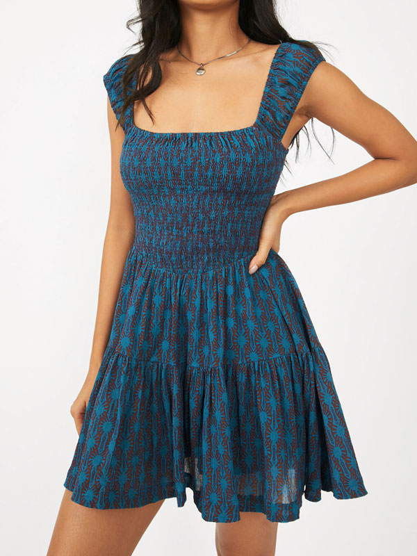 Pleated mini dress