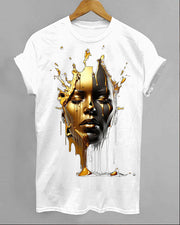 Gold Ladies' Printed Casual T-Shirt