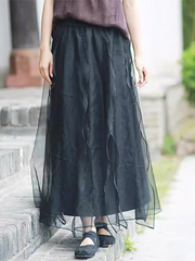 Literary Organza Fluttering Piece Skirt