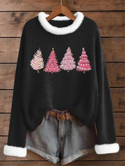 Women's Retro Christmas Tree Print Sweater