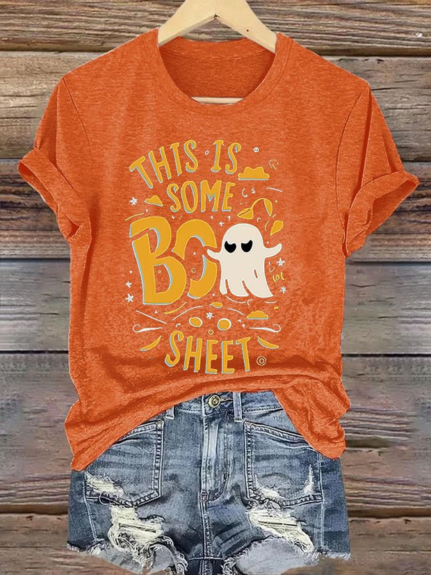 Women's Halloween Printed Casual T-Shirt