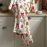 Ladies Christmas Cane Candy and Bow Pajama Set