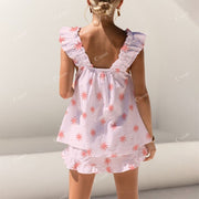 Short Tank Pink Fashion Stars Top Shorts Pajama Set