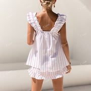 Sexy Swimsuit Print Short Tank Top Shorts Pajama Set