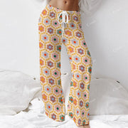 Colordate Women's Pattern Printing Long Sleeve Cotton Homewear Set