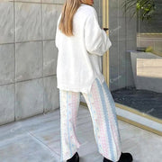 "Winter Vibes" Pattern Loungewear Set For Women