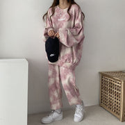 Fashion Casual Tie Dye Loose Two-piece Set