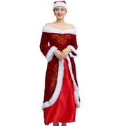 New Christmas Traditional Chinese Suits for Old People Thickened Long-Sleeved Christmas Clothing Adult Female Party Clothing Christmas Skirt