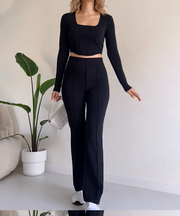 Stylish U-Neck Two-pieces Suit