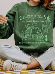 Halloween Horror Movie Inspired Vintage Washed Sweatshirt