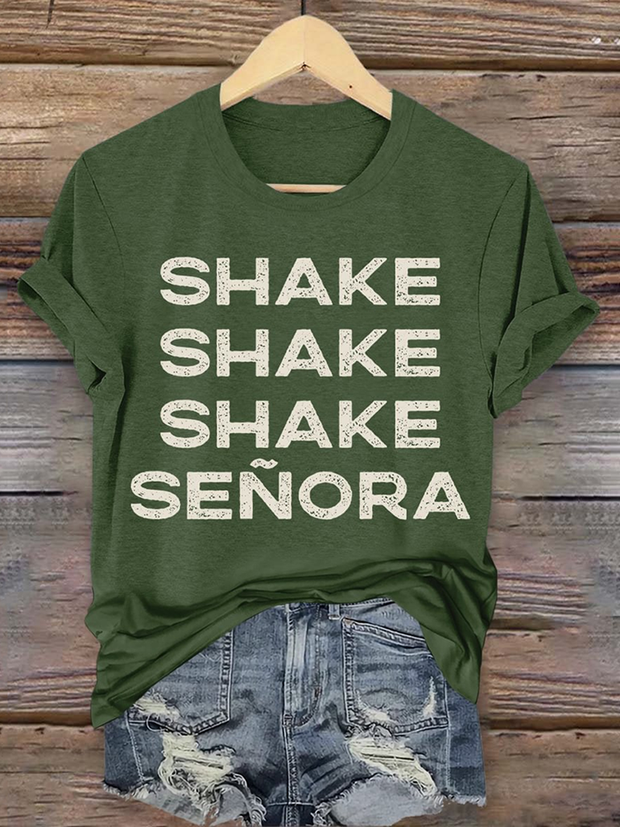 Halloween Shake Shake Shake Senora Art Vintage Washed T Shirt