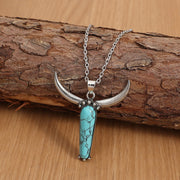 Turquoise Bull Head Necklace