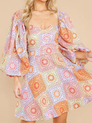 Multi printing dress