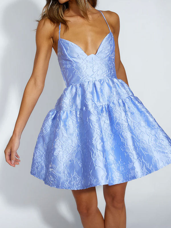 V neck mini dress