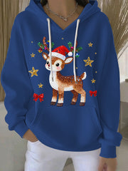 Women's Christmas Print Casual Hoodie