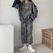 Fashion Casual Tie Dye Loose Two-piece Set