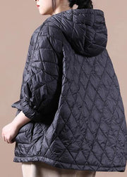 2024 Loose Fitting Winter Jacket Hooded Black Pockets Down Coat-(free Shipping+limited Stock)