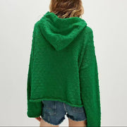 Knit Oversized Kangaroo Pocket Hoodie