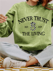 Halloween Horror Movie 2024 Vintage Washed Sweatshirt