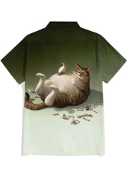 Funny Big Belly Cat - 100% Cotton Shirt