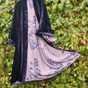 Casual Fashion Lining Printed Long Sleeve Kimono Duster