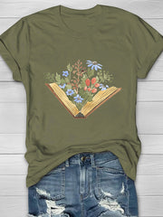 Wildflowers Book Print Women's T-shirt