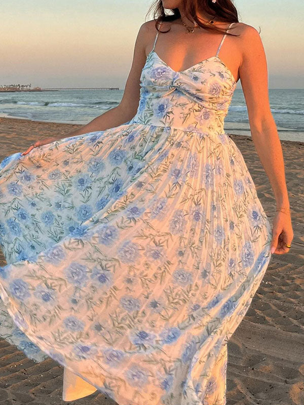 V neck maxi dress
