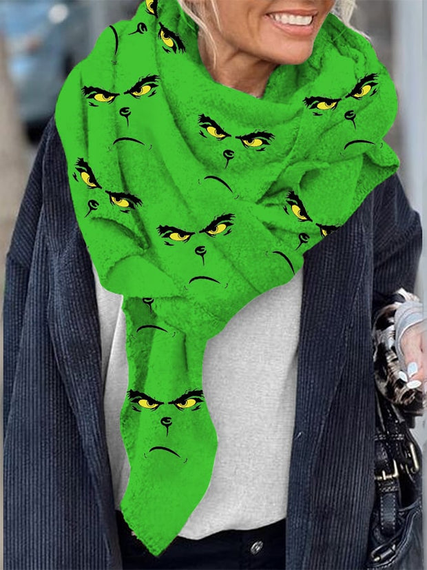 Women's Green Christmas Scarf