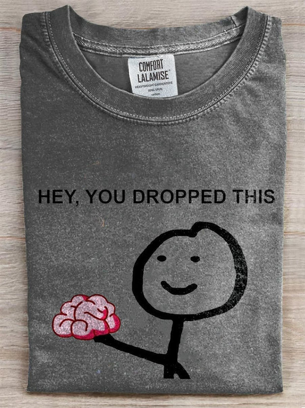 Spoof Art Print Cotton Casual  T-shirt