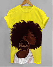 Thankful Afro Girl Unisex Short Sleeve Tshirt