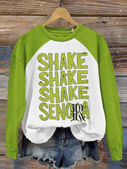 Shake Shake Shake Senora Halloween Art Printed Casual Sweatshirt