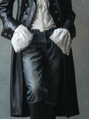 Vintage Button-down Faux Leather Long Jacket