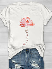 Breathe Lotus Print Women's T-shirt