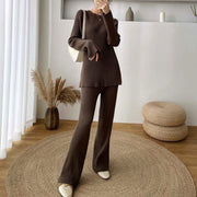 Women'S Wide-Leg Pants Thickened Casual Set