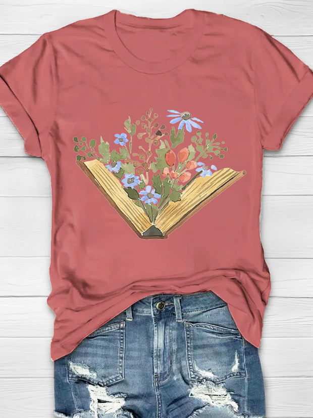 Wildflowers Book Print Women's T-shirt