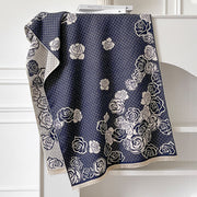Camellia Cashmere Scarf Warm Neck Shawl Air Conditioning