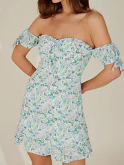 Off shoulder sweatheart neck dress